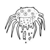cartoon gross halloween spider N22