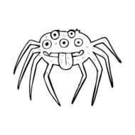 cartoon gross halloween spider N23