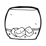 cartoon whisky in glass N12