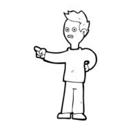 cartoon shocked boy pointing N13