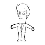 cartoon bored man N48