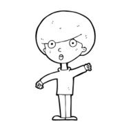 cartoon shocked boy N41