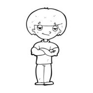 cartoon smug looking man N11