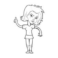 cartoon woman with idea N347