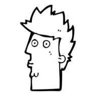 cartoon surprised face N26