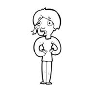 cartoon woman sticking out tongue N13