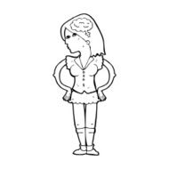 cartoon intelligent woman N26