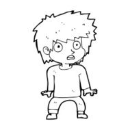 cartoon frightened boy N24