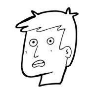 cartoon unhappy face N26