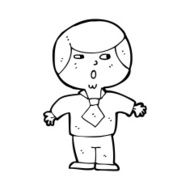 cartoon shocked boy N42