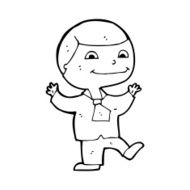 cartoon happy boy N329