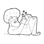 cartoon hippie man N20