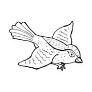 cartoon flying bird N37