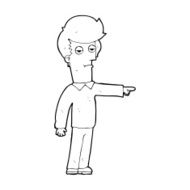 cartoon pointing man N140