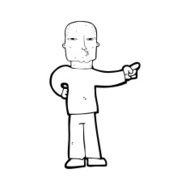 cartoon pointing man N141