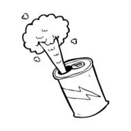 cartoon fizzing soda can N47
