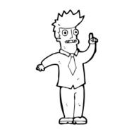 cartoon man with idea N215