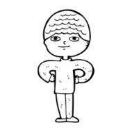 cartoon proud man N40