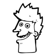 cartoon happy man face N26