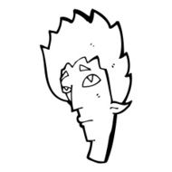 cartoon vampire head N50