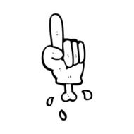 cartoon pointing halloween hand N9