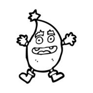 cartoon funny christmas creature N47