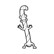Cartoon Dancing Christmas Candy Cane N24