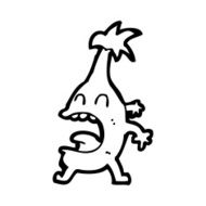 cartoon funny christmas creature N49