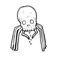 cartoon spooky skull spider N11