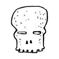 cartoon spooky skull N235