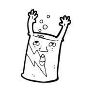 cartoon soda can character N11