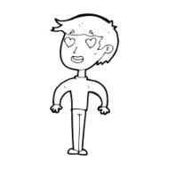 cartoon man in love N42