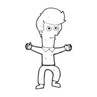cartoon startled man N71