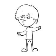 cartoon curious man N96