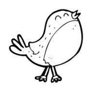 cartoon christmas robin N72