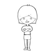 cartoon happy woman N350