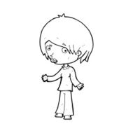 cartoon confused woman N146