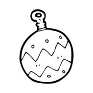 Cartoon Christmas Bauble N156
