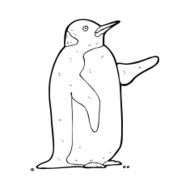 Cartoon penguin N125