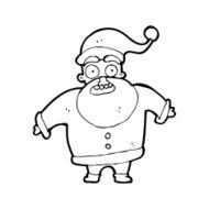 cartoon shocked santa claus N11