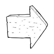 cartoon wooden arrow sign N10