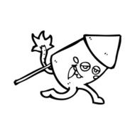 cartoon funny firework character N27