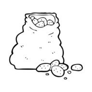 Cartoon Sack Of Potatoes N30