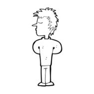 cartoon man ignoring N13