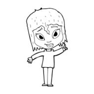 cartoon woman with idea N349