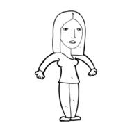 cartoon annoyed woman N257