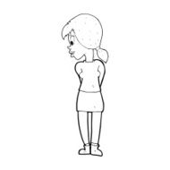cartoon pretty girl N141