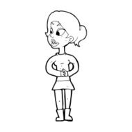 cartoon girl talking N18