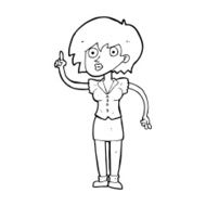 cartoon woman with question N28