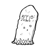 cartoon spooky grave N80